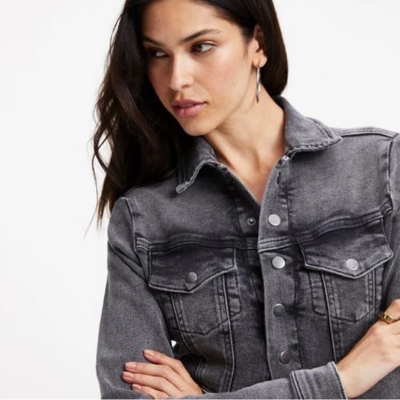 Good American Long Sleeve Gray Denim Romper custom size 0 in GA sizing - Picture 5 of 6